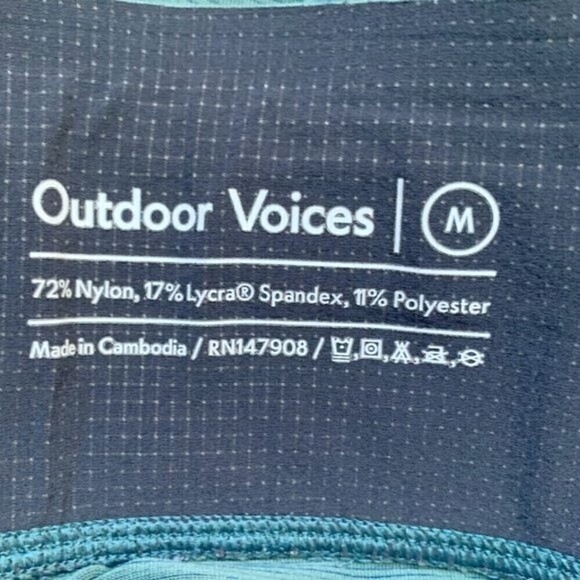 Outdoor Voices 7/8 Warmup Athletic Hi Rise Athletic Green Gym Leggings - Picture 15 of 15